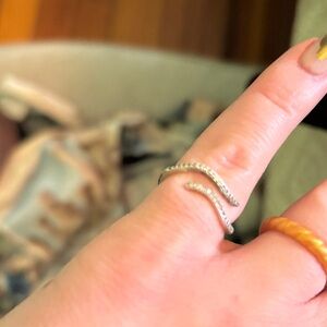 Elegant Silver Wave Ring